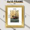 8x10 Picture Frames Set of 2, Ornate Vintage Photo Frame for Wall or Tabletop, Display 5x7 Pictures with Mat or 8x10 without Mat, Rustic Gold